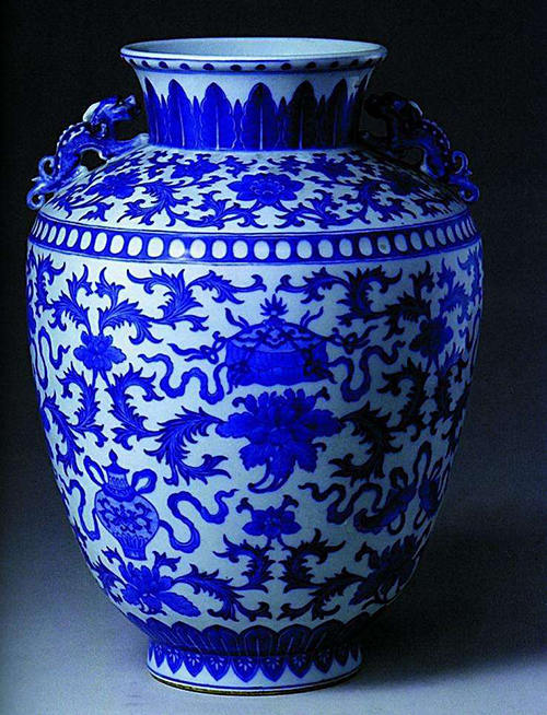 景德鎮青花陶瓷泡菜壇子梅花圖